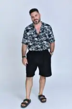 ⁦ריינג'ר 2 - שורט פשתן גבר⁩ – תמונה ⁦3⁩