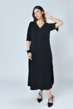 ⁦קייטי - שמלת ניאון וי אבנ⁩ – תמונה ⁦4⁩