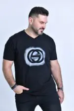 ⁦אילון - טי קצר וי פרינט⁩ – תמונה ⁦5⁩