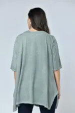 ⁦elinor - טוניקה סאטן וי ש⁩ – תמונה ⁦8⁩