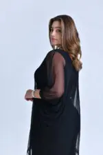 ⁦פז - שמלת ניאון שיפון סרט⁩ – תמונה ⁦2⁩