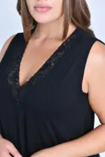 ⁦גליה - גופיית וי תחרה אבנ⁩ – תמונה ⁦2⁩