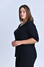 ⁦דיוק - חולצת ריב זיפר קצר⁩ – תמונה ⁦2⁩