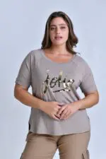 ⁦יאנה - טופ רגלן לסט פרינט⁩ – תמונה ⁦4⁩