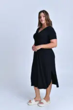 ⁦אביבה - שמלת וי נשפכת פרי⁩ – תמונה ⁦4⁩